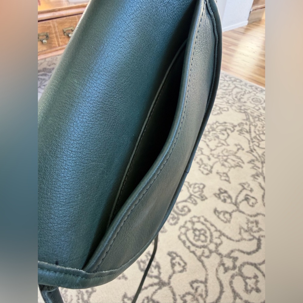 RARE Coach vintage green leather crossbody bag - Picture 12 of 16